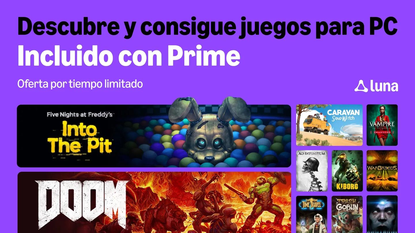 Promoción oficial de Amazon Luna con los juegos para PC de octubre de 2026 incluidos con Prime